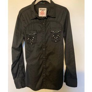 Unique Embroidered & Studded Shirt
